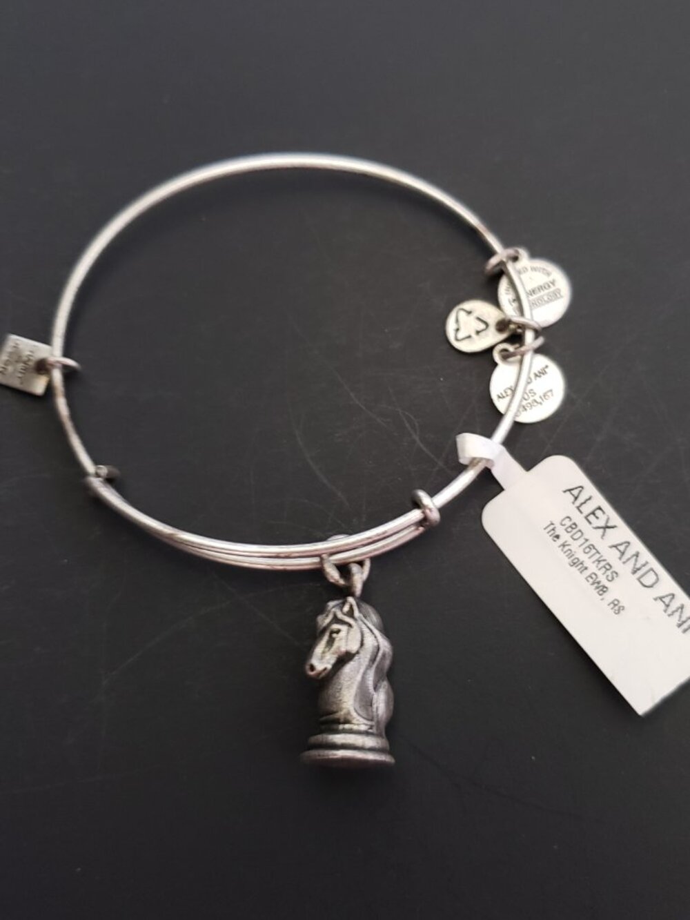 NWT ALEX AND ANI "THE KNIGHT" BRACELET Chess Horse 749